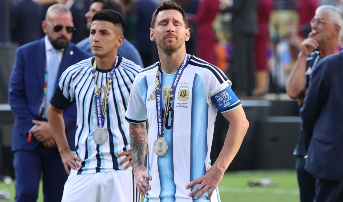 Lionel Messi avslutar sin landslagskarriär. Arkivbild. Foto: Pamela Smith/AP/TT