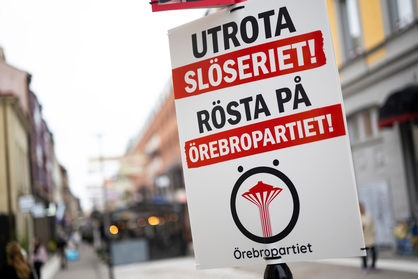Valaffischer vid Stortorget i Örebro. Arkivbild. Foto: Pontus Lundahl/TT
