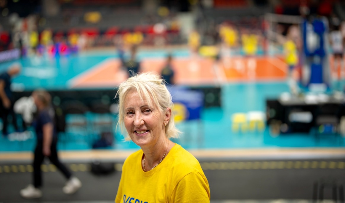 Systrarna Haaks mamma Anita Haak var på plats vid flera matcher under EM-gruppspelet i Göteborg. Foto: Björn Larsson Rosvall/TT