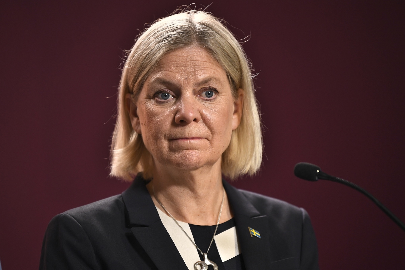 Socialdemokraternas partiledare Magdalena Andersson (S). Foto: Lars Schröder/TT