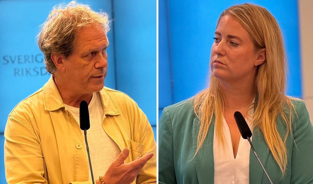 Pär Holmgren (MP) och Emma Wiesner (C) ska ut på debatturné om klimatet. Foto: Staffan Erfors
