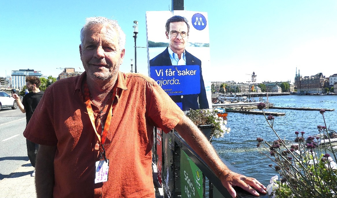 Bengt Lundgren från Ådalen har redan bestämt sig för vilket parti han ska rösta på. Han påverkas inte av valaffischerna. Foto: Marianne Pihl