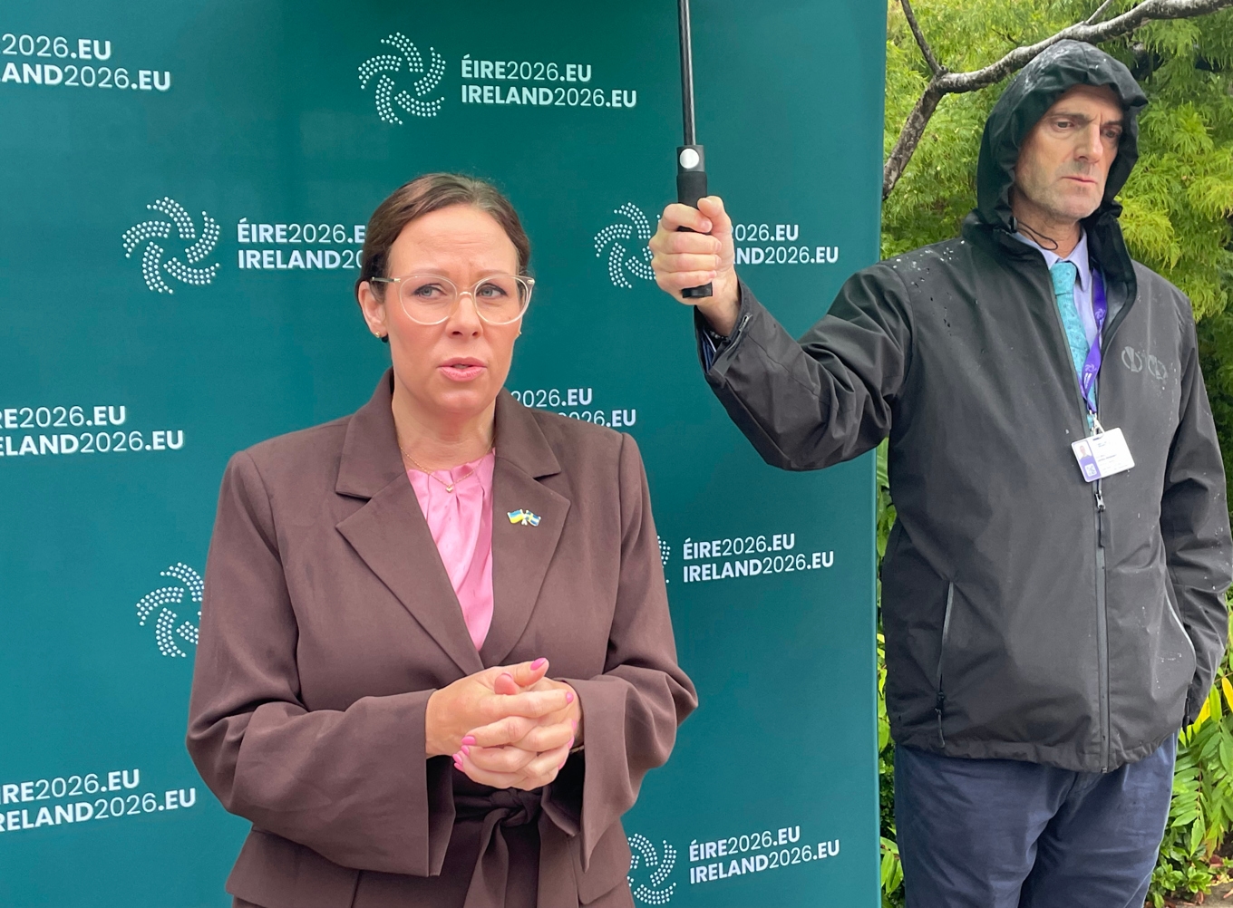 Utrikesminister Maria Malmer Stenergard vid onsdagens EU-möte i Irland. Foto: Wiktor Nummelin/TT