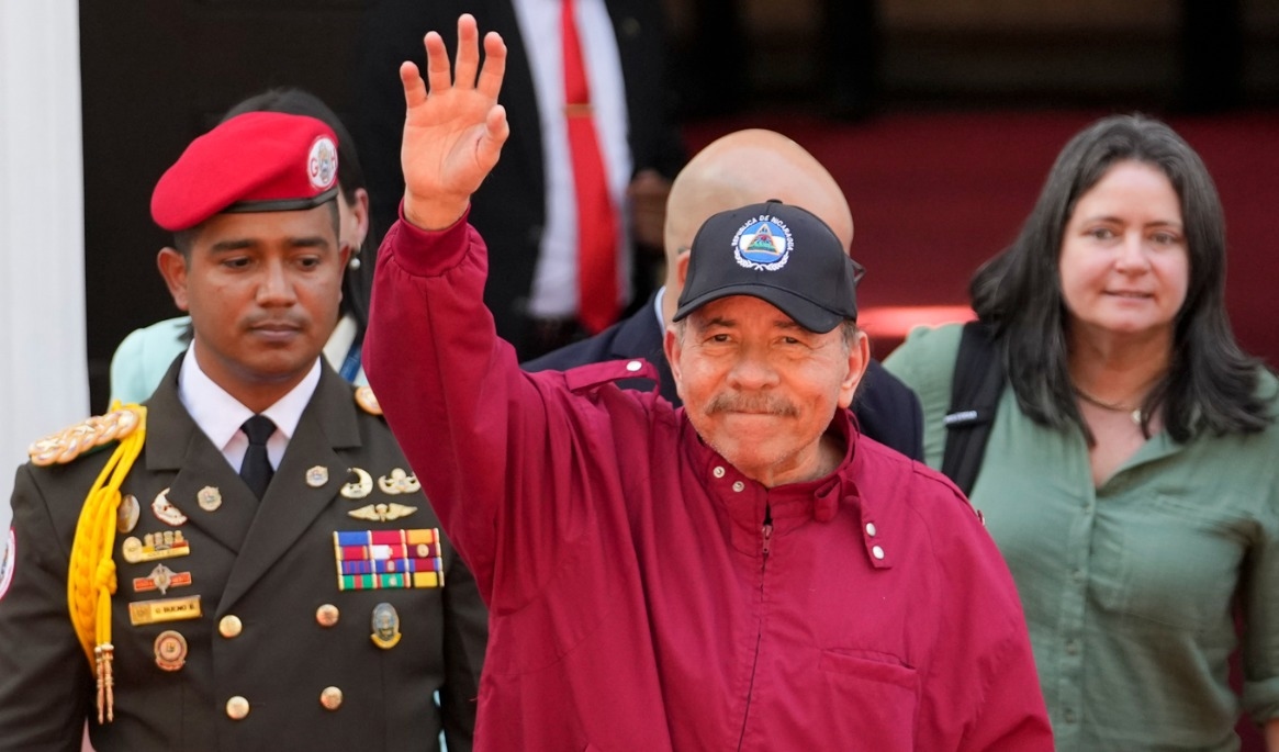 Landets president Daniel Ortega på en bild från i fjol. Foto: Matias Delacroix/AP/TT