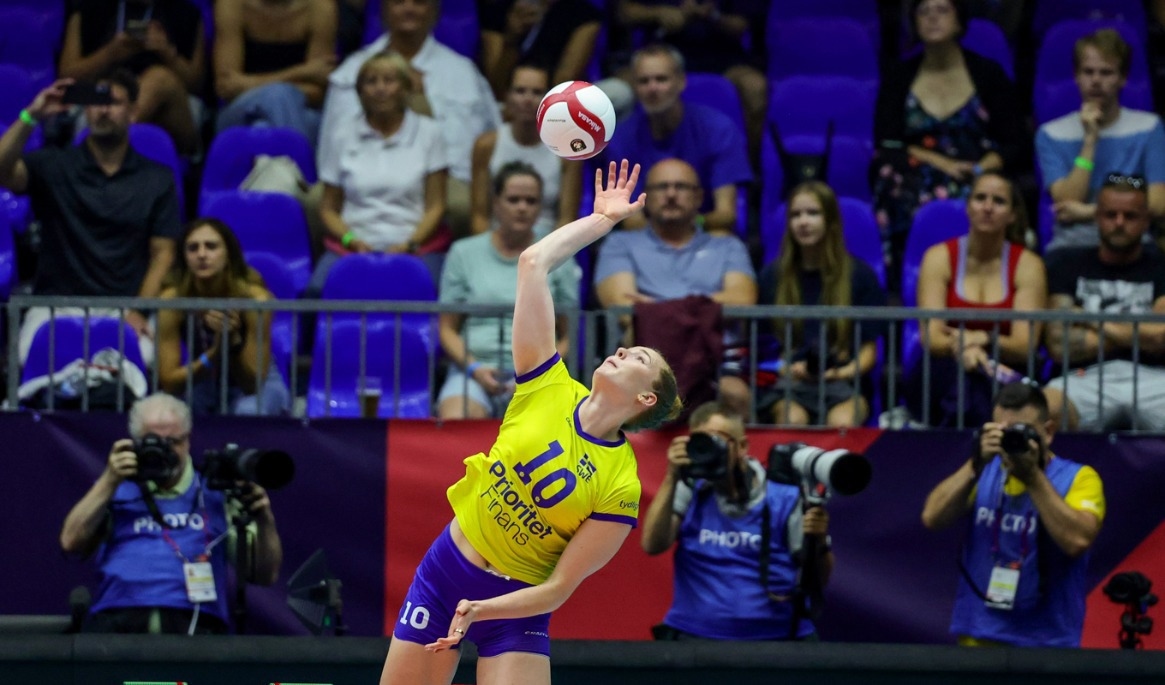 Isabelle Haak har gjort flest poäng under ett och sammavolleyboll-EM för damer, enligt Europeiska volleybollförbundets statistik Foto: Adam Ihse/TT