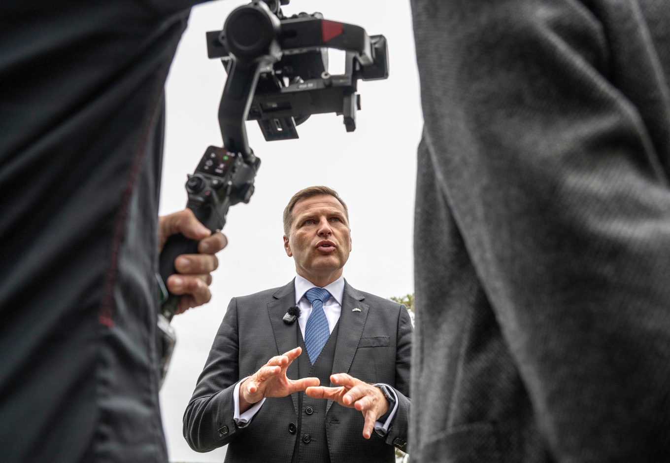 Hanno Pevkur, Estlands försvarsminister sedan 2022. Foto: Anders Wiklund/TT