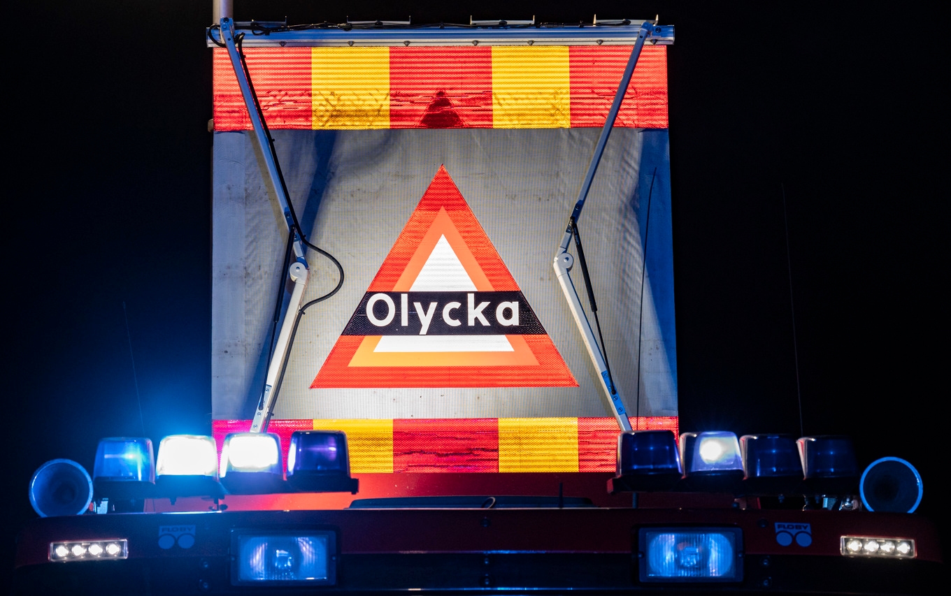 Det är begränsad framkomlighet på E20 efter en lastbilsolycka natten mot fredagen. Arkivbild. Foto: Johan Nilsson/TT