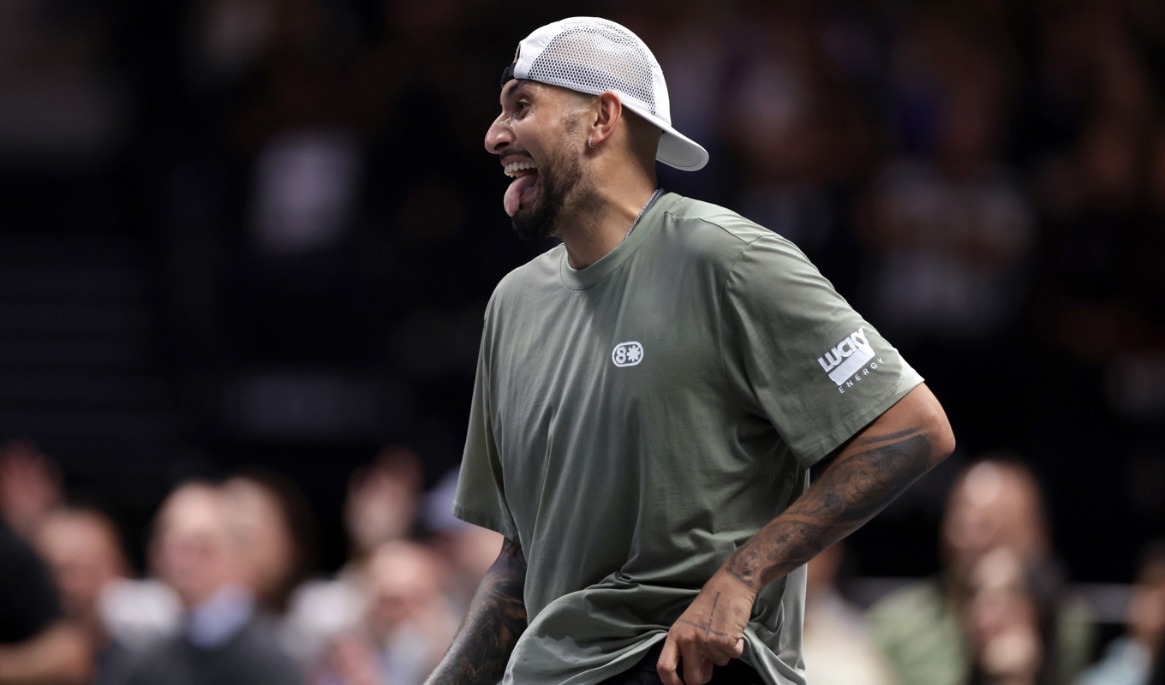 Nick Kyrgios under en match i december i fjol. Foto: Christopher Pike/AP/TT
