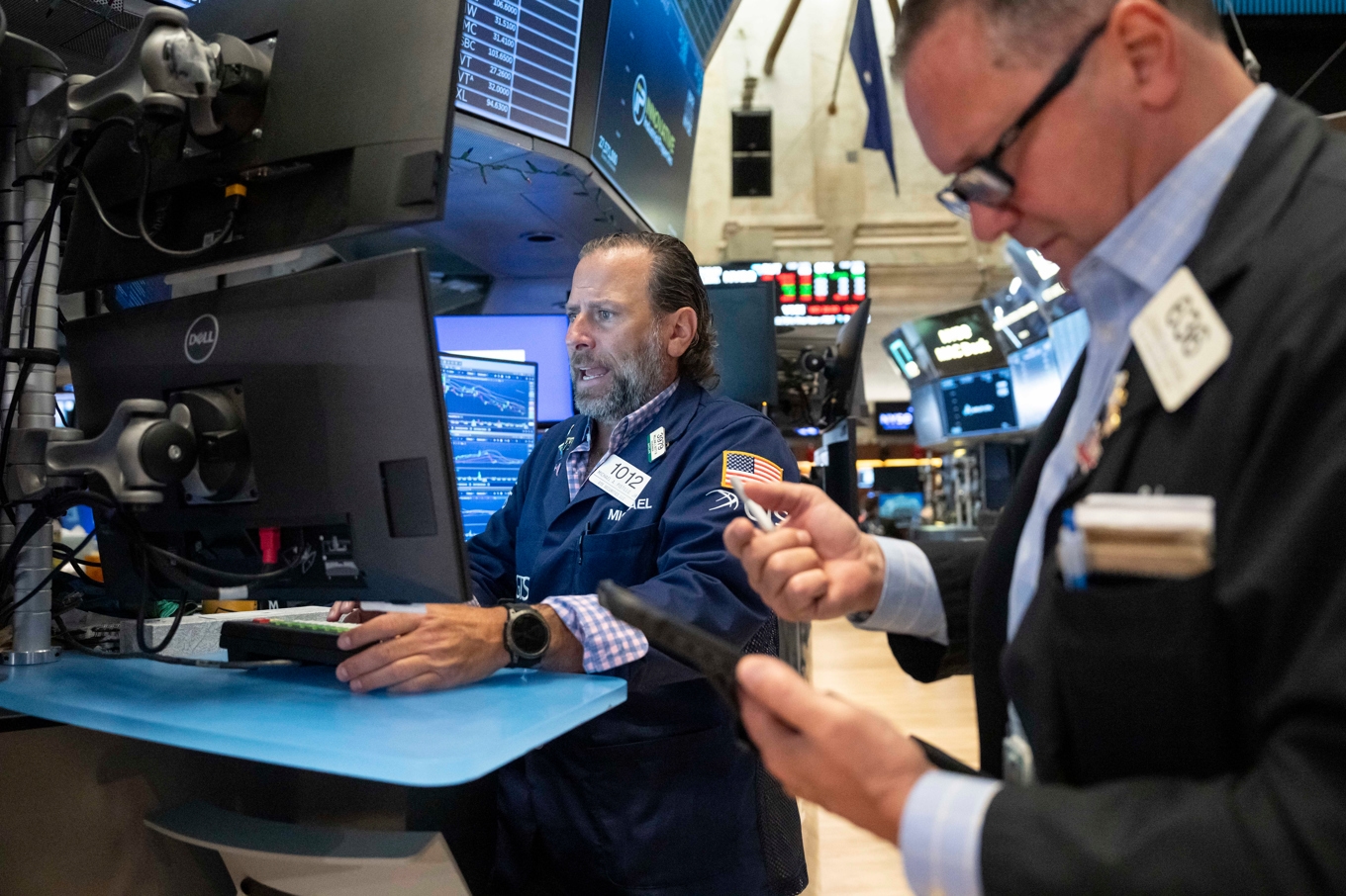 Stressat på Wall Street. Arkivbild. Foto: Yuki Iwamura/AP/TT