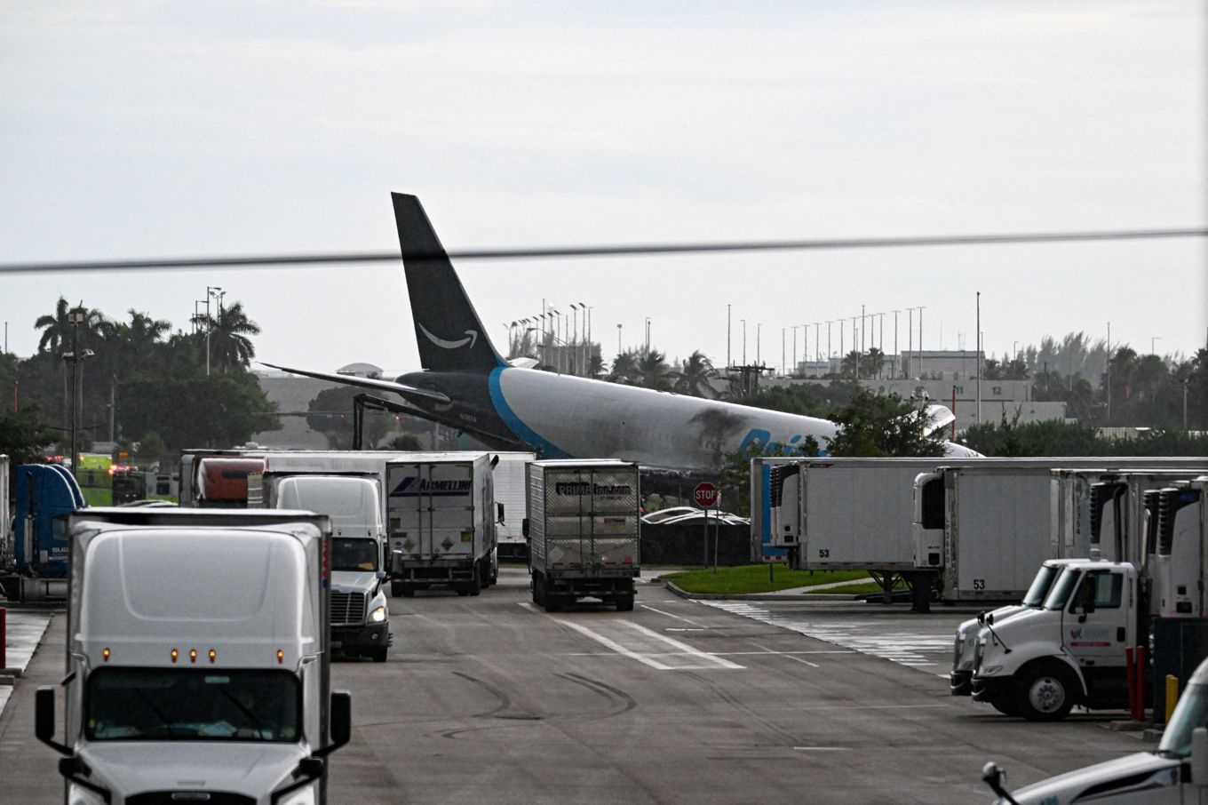 Det olycksdrabbade flygplanet i Miami. Foto: Chandan Khanna/AFP/TT