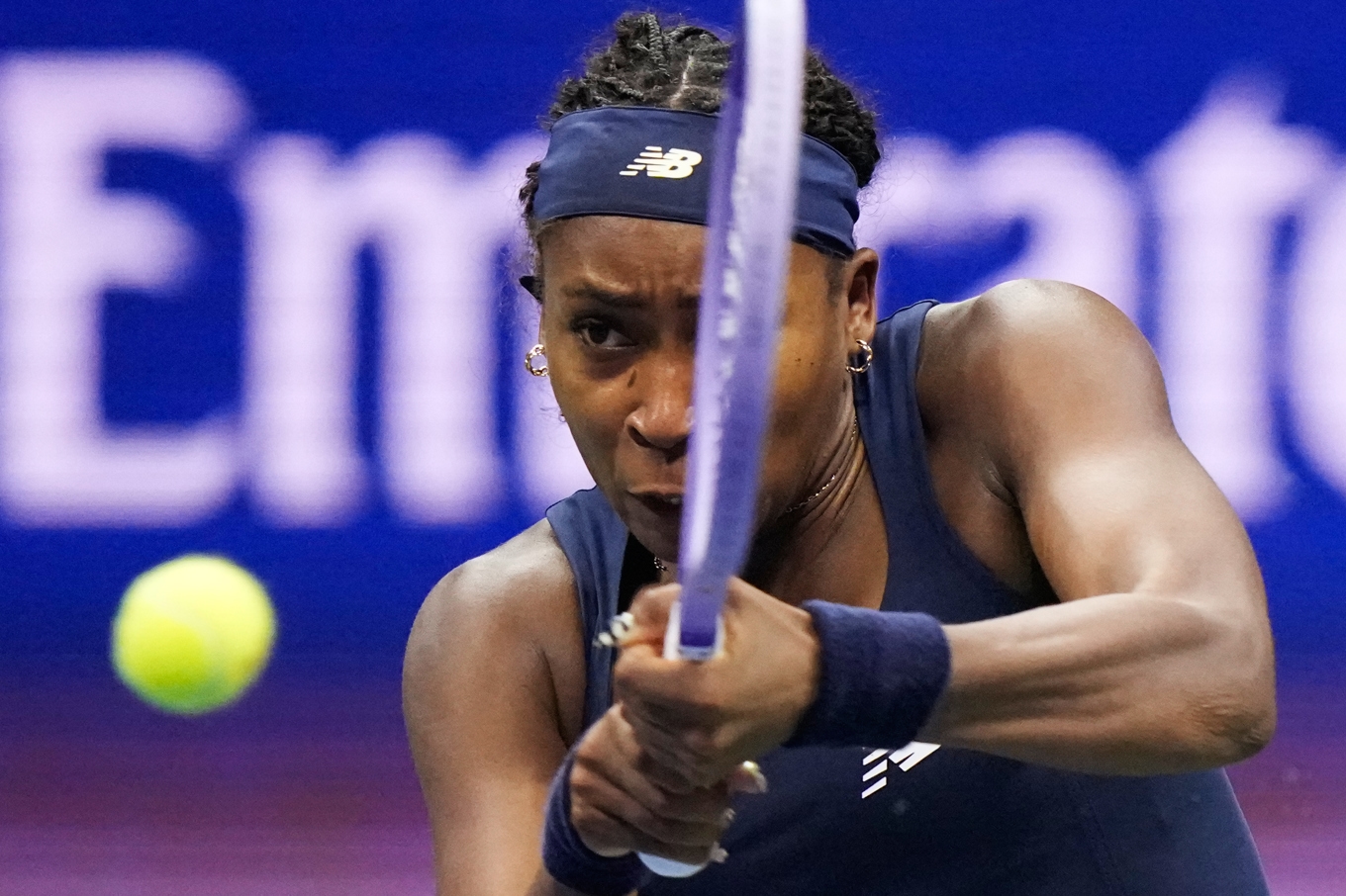 Den amerikanska tennisspelaren Coco Gauff är vidare i US Open. Foto: Frank Franklin II/AP/TT