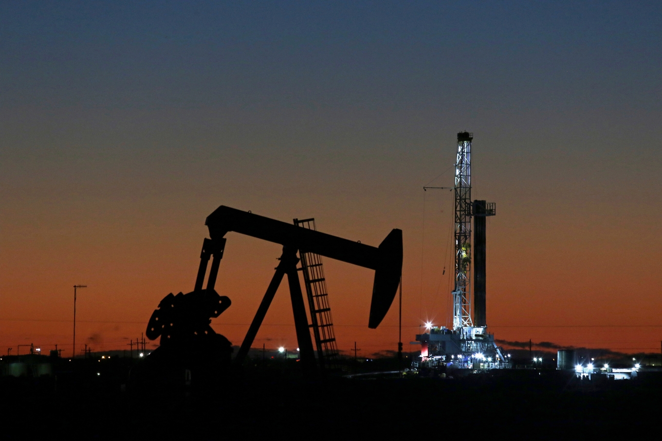 Ett oljefält i Midland, Texas. Arkivbild. Foto: Jacob Ford/AP/TT