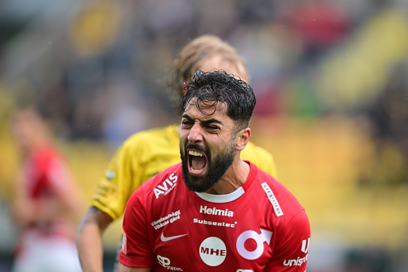 Degerfors Ahmad Faqa gjorde självmål i förlusten mot serieledaren Sirius. Arkivbild. Foto: Hanna Brunlöf/TT