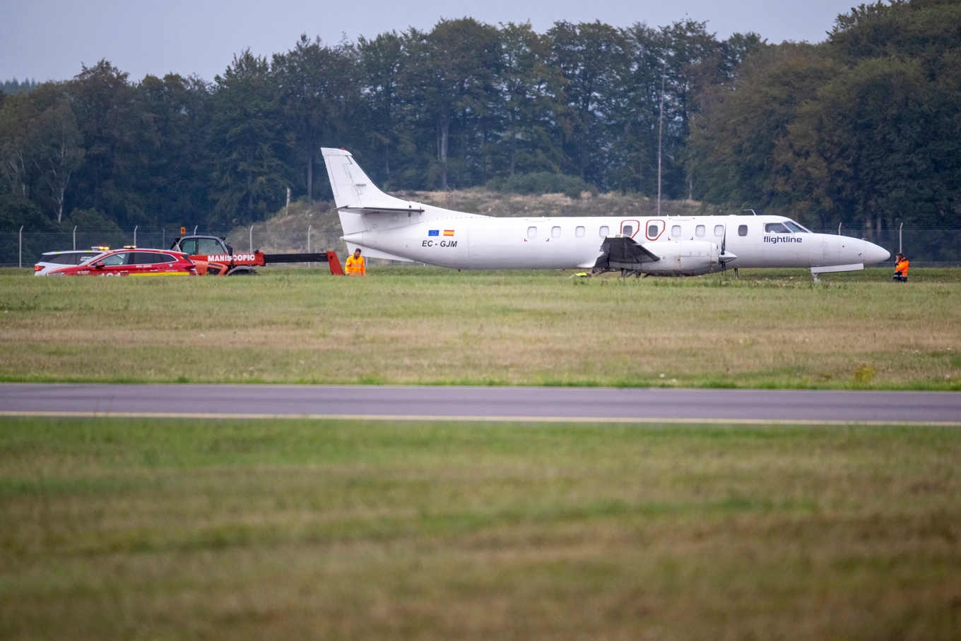 Ett fraktflygplan hade problem vid landning. Foto: Johan Nilsson / TT