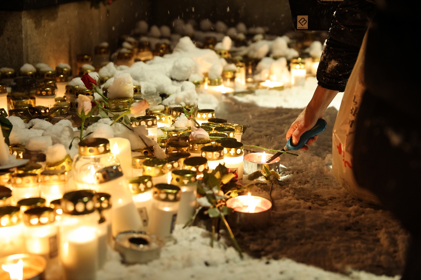 En minnesstund och ljusmanifestation hölls i Rönninge efter mordet på kvinnan. Arkivbild. Foto: Caisa Rasmussen/TT