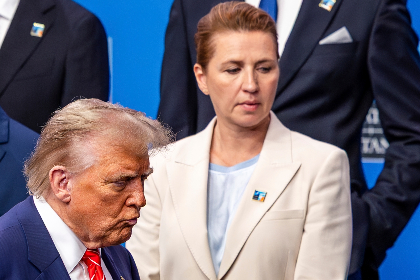 USA:s president Donald Trump och Danmarks statsminister Mette Frederiksen. Arkivbild. Foto: Geert Vanden Wijngaert/AP/TT