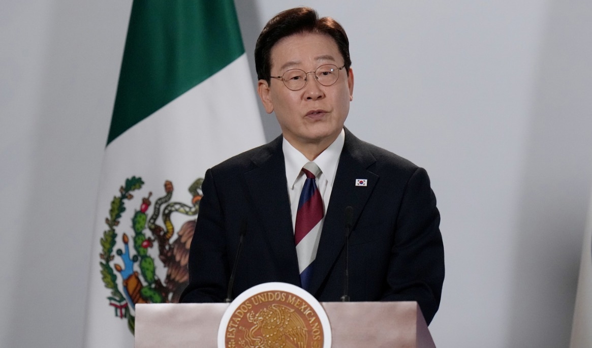 Sydkoreas president Lee Jae-Myung i Mexico City på torsdagen. Foto: Eduardo Verdugo/AP/TT