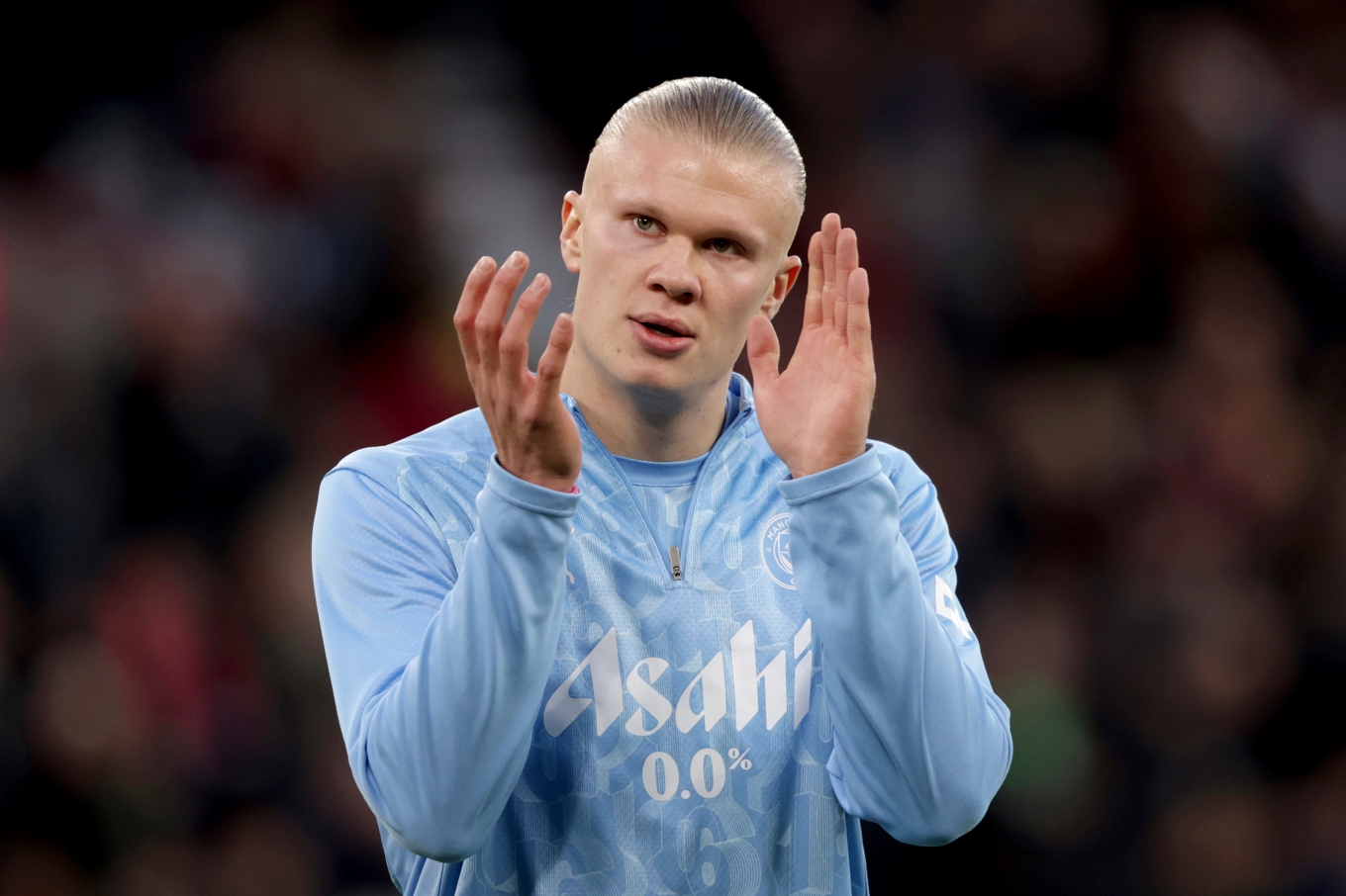 Erling Braut Haalands Manchester City fälls för brott mot de finansiella reglerna. Arkivbild. Foto: Ian Hodgson/AP/TT