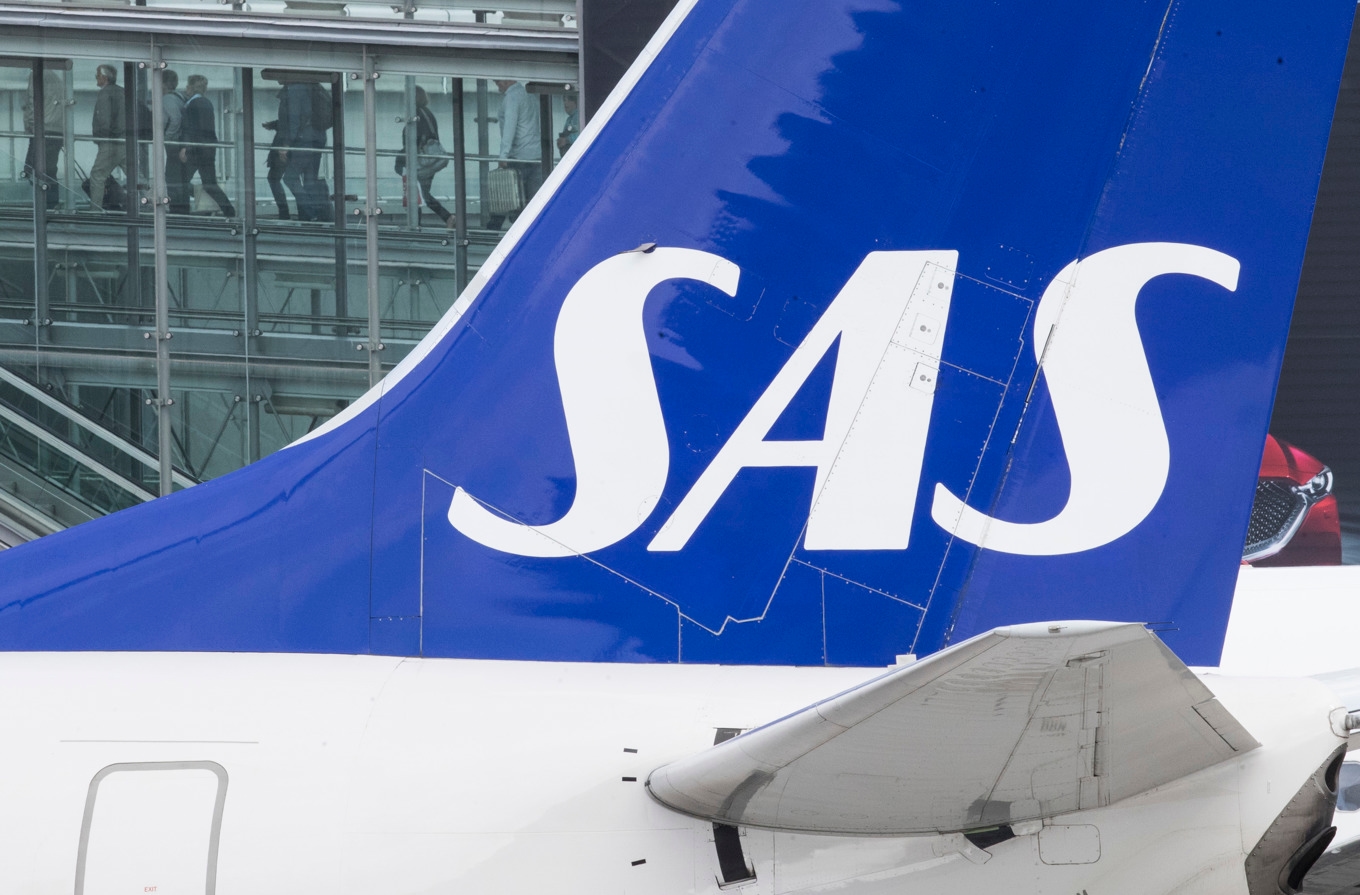 Ett SAS-plan landade i Danmark. Arkivbild. Foto: Vidar Ruud/NTB/TT