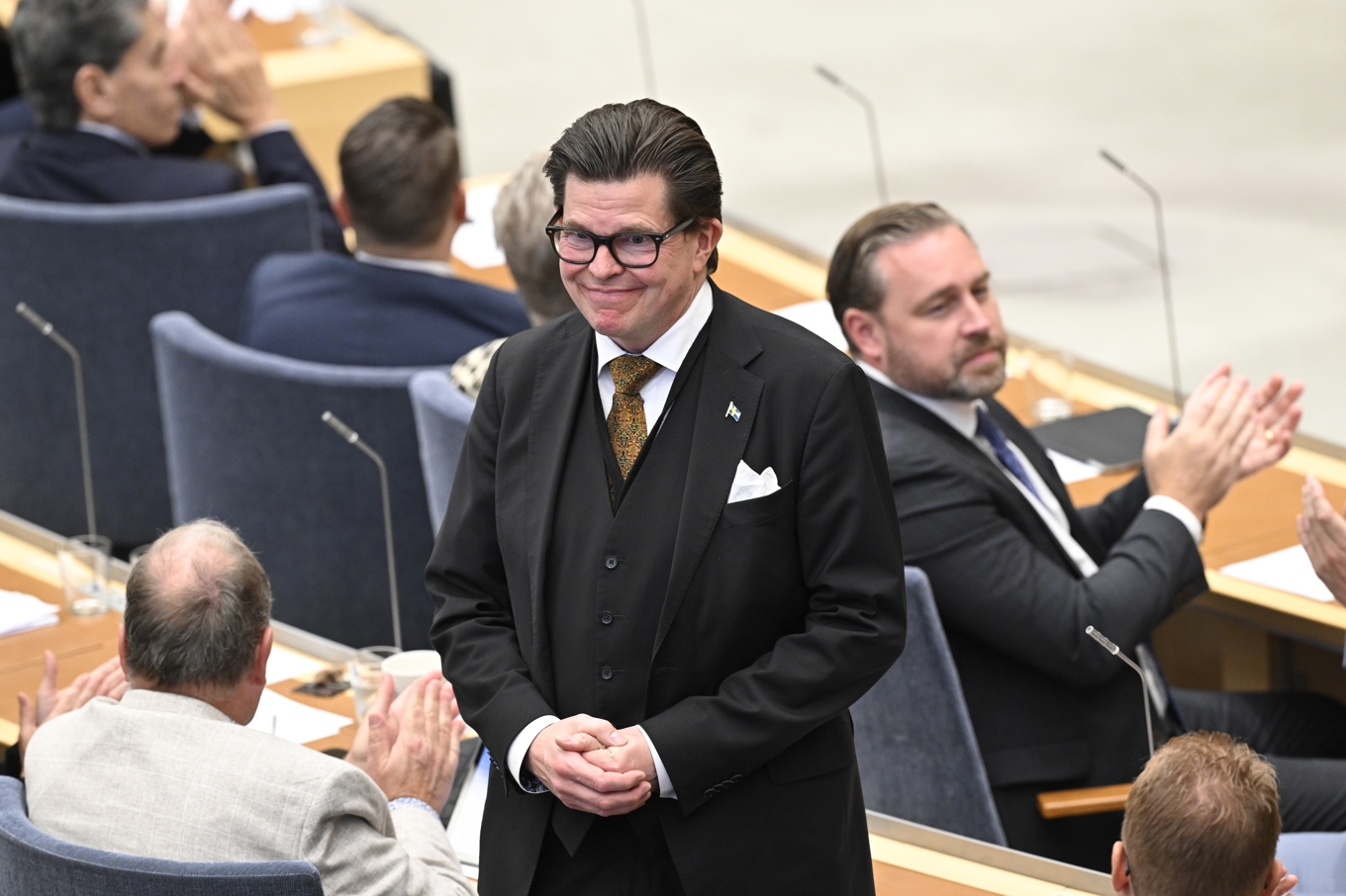 Andreas Norlén har valts om som talman. Foto: Jonas Ekströmer/TT
