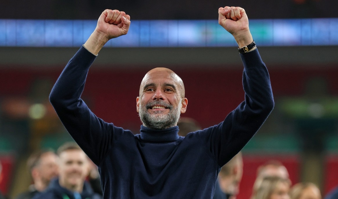 Spanjoren Pep Guardiola tränade Manchester City under en del av den period som klubben ska ha fifflat med ekonomin. Arkivbild. Foto: Richard Pelham/AP/TT