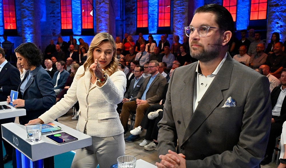 Slutdebatten i SVT blev emellanåt lite rörig, konstaterar Staffan Heimerson. Foto: Anders Wiklund/TT