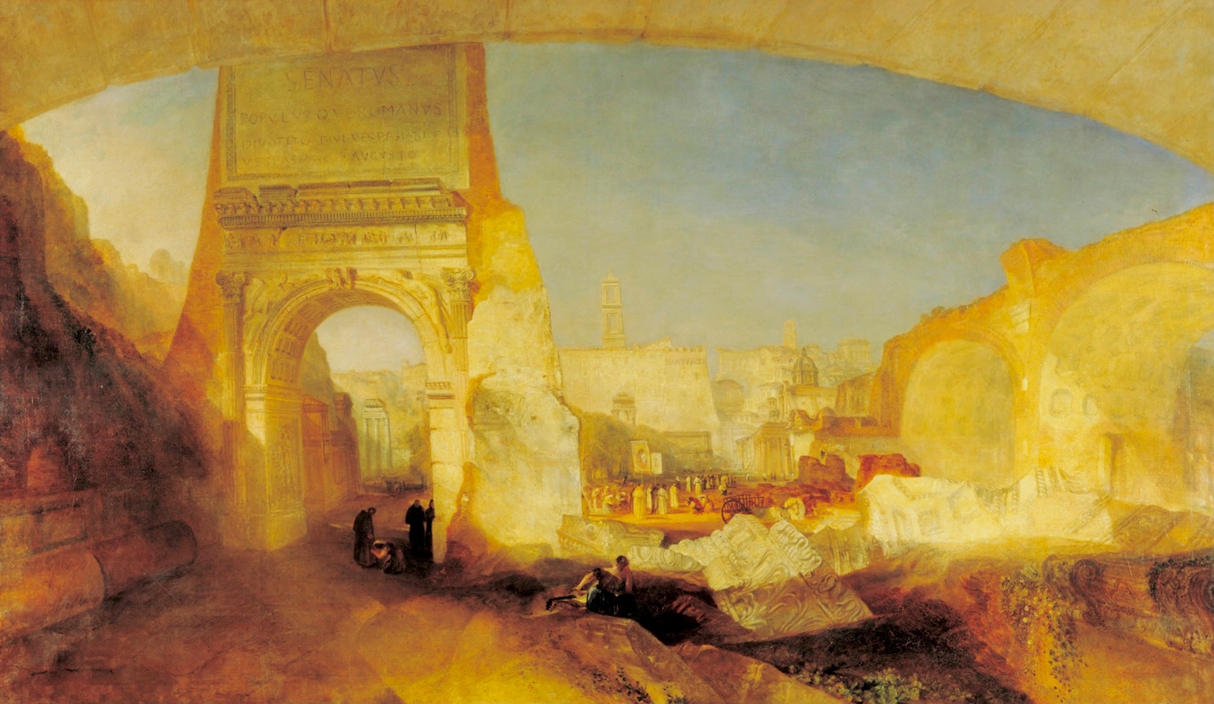 Romarriket slutar aldrig att fascinera. Målning av William Turner (1775–1851). Foto: Tate Britain/Wikimedia Commons