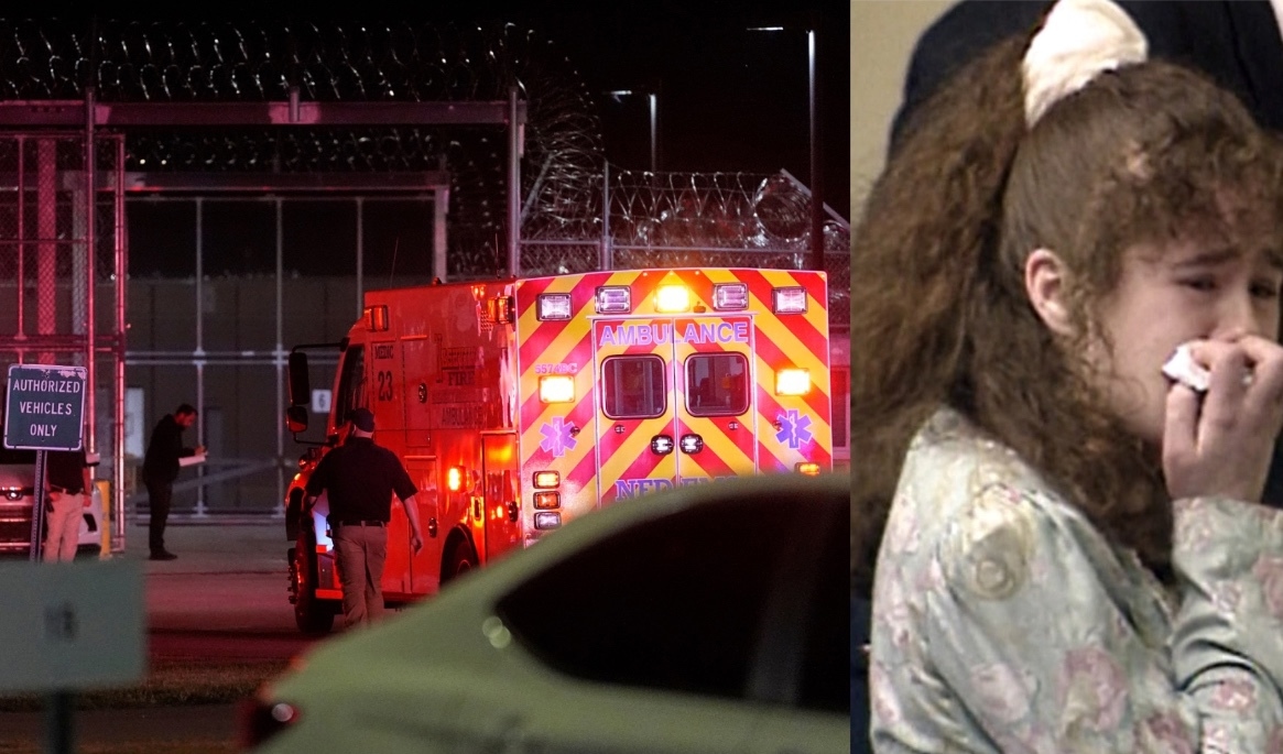 Ambulans och räddningstjänst på plats utanför fängelset Riverbend i Nashville, där Christa Pike hämtades för akutsjukvård efter det misslyckade avrättningsförsöket. Foto: George Walker IV/AP/TT & WBIR-TV via AP/TT