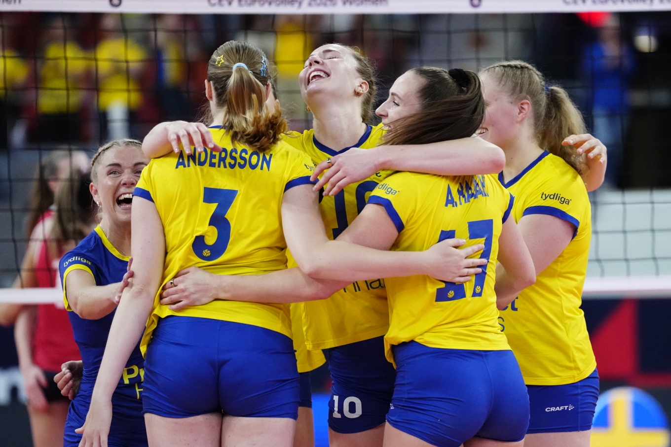 Sveriges damlandslag i volleyboll är klara för VM nästa år. Foto: Björn Larsson Rosvall/TT