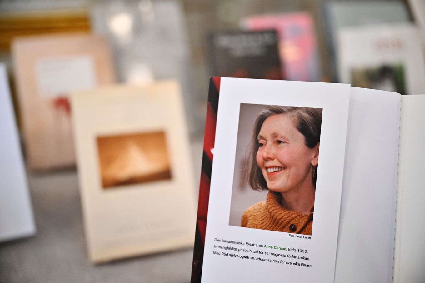 Den kanadensiska författaren Anne Carson. Foto: Christine Olsson/TT