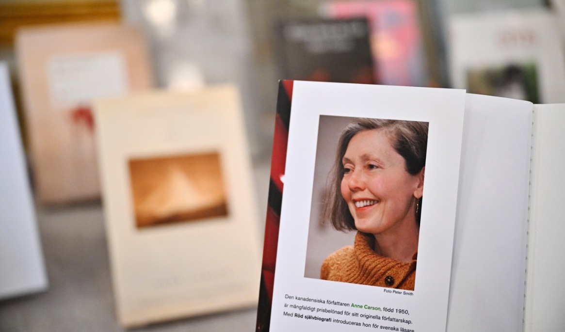 Den kanadensiska författaren Anne Carson. Foto: Christine Olsson/TT