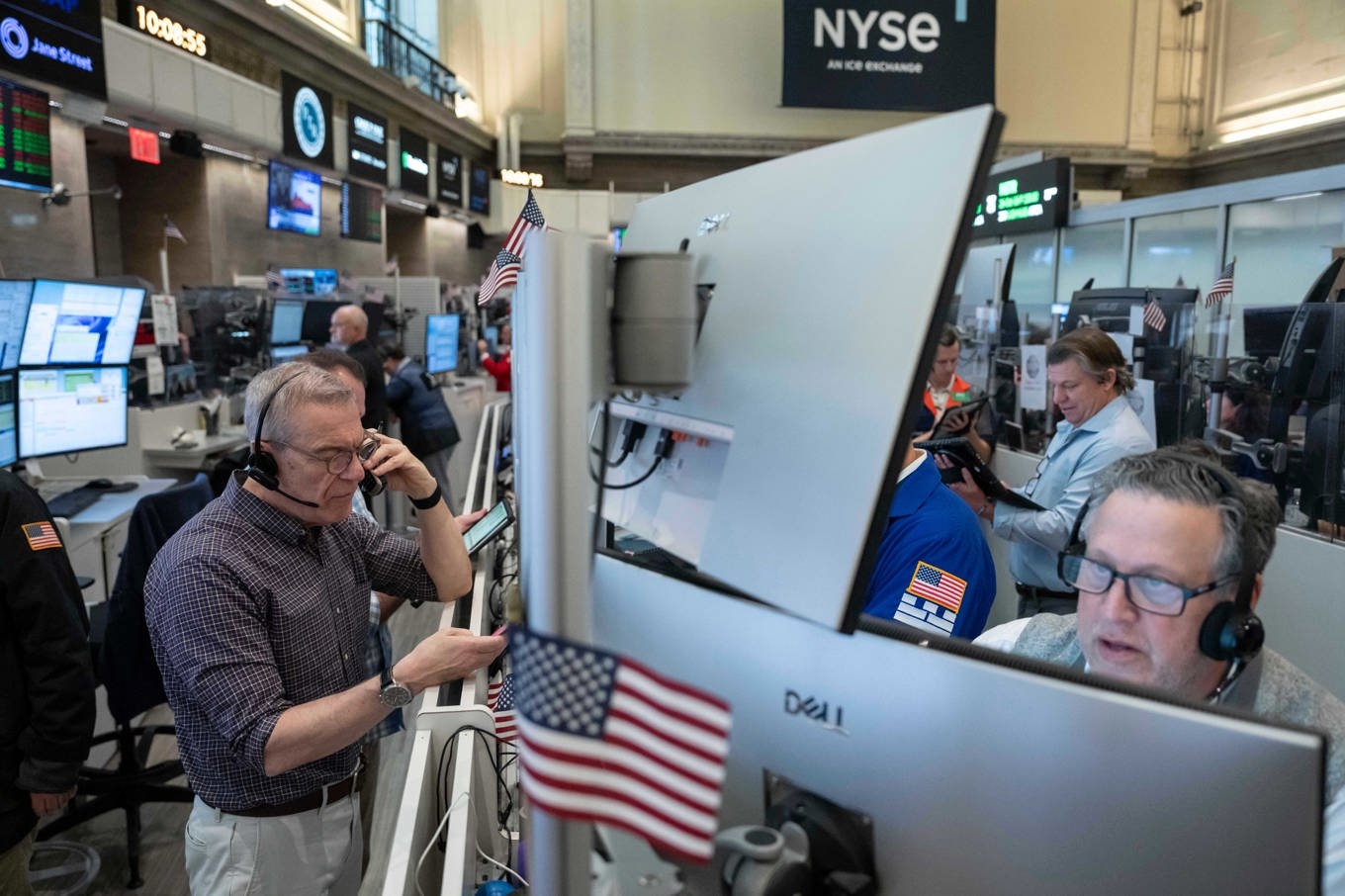 Handeln på Wall Street i New York präglades av oro på torsdagen. Foto: Yuki Iwamura/AP/TT