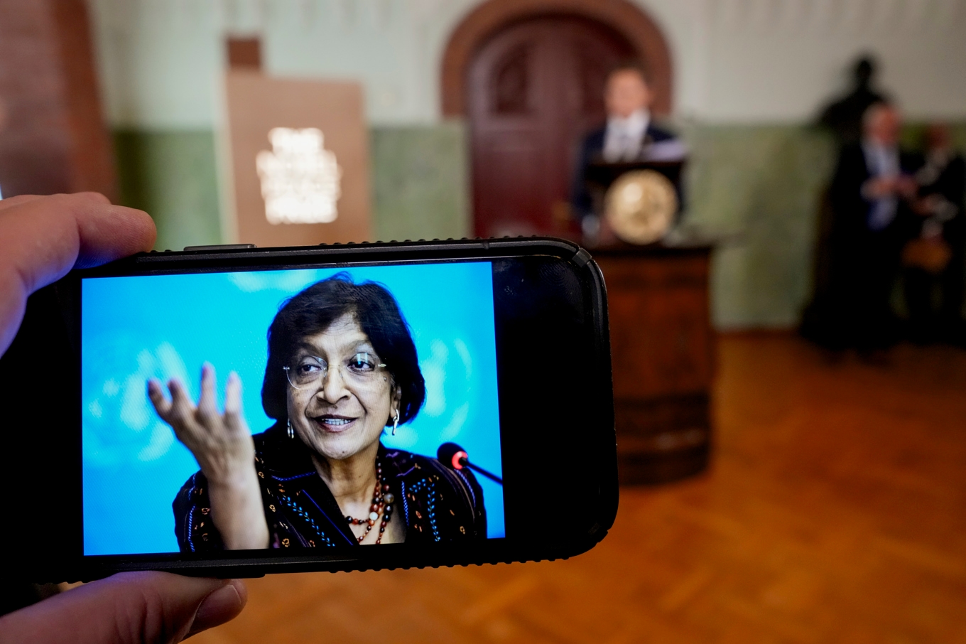 Navanethem ”Navi” Pillay tilldelas Nobels fredspris 2026. Foto: Ole Berg-Rusten/NTB/TT