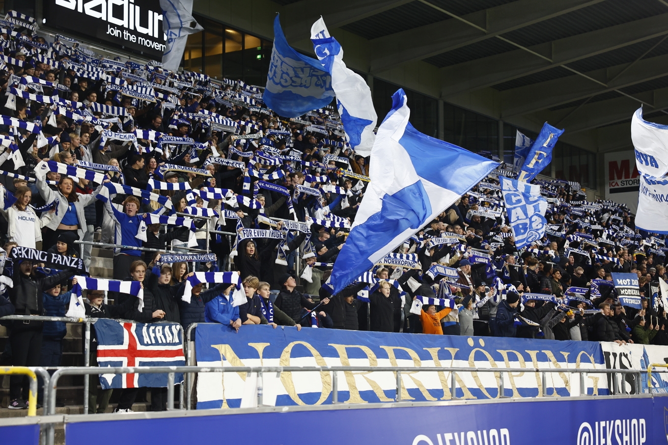 Det ser ut att bli allsvensk fotboll för IFK Norrköpings supportar nästa år. Arkivbild. Foto: Stefan Jerrevång/TT