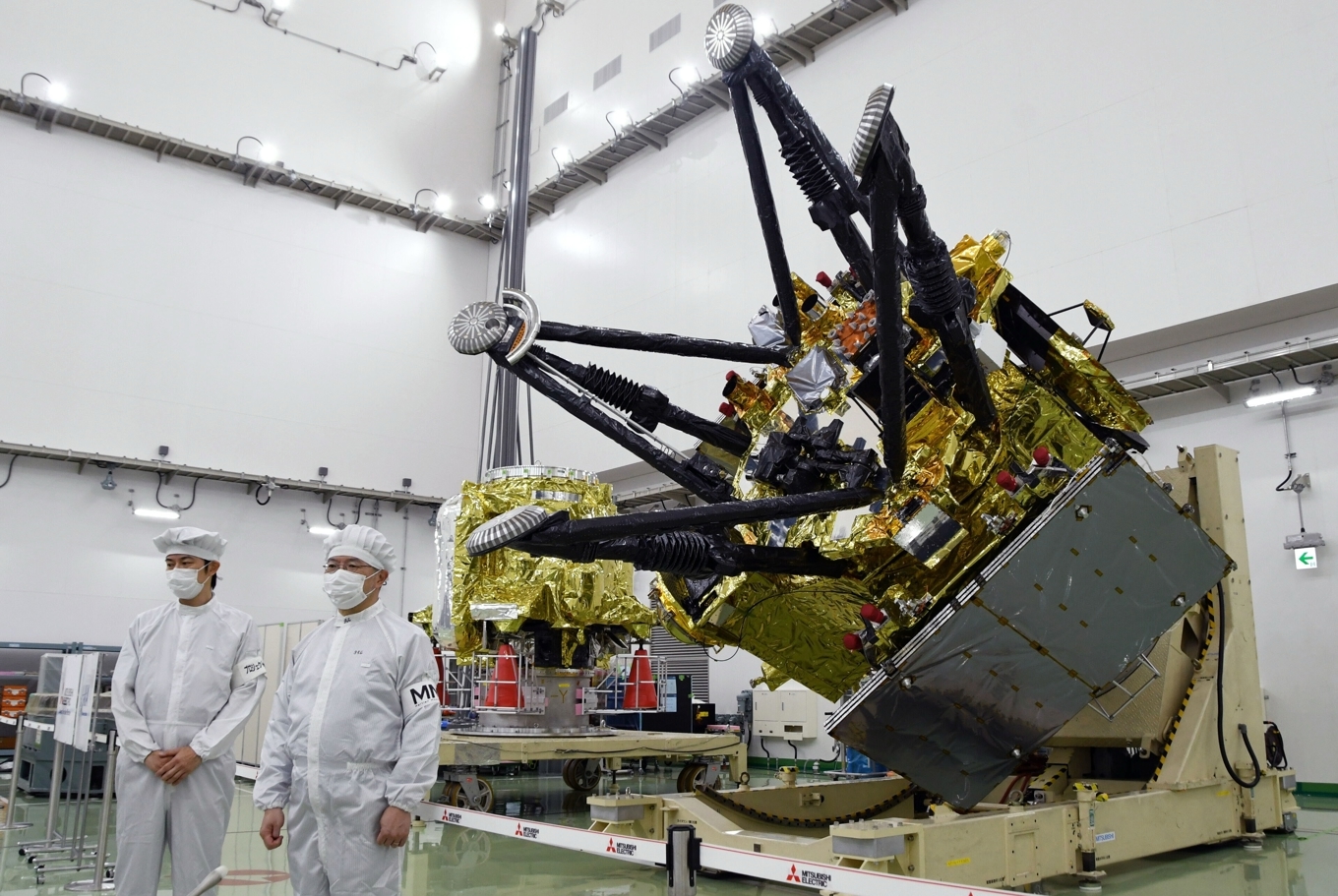 Rymdfarkosten som ska färdas till Phobos, en av Mars månar. Arkivbild från augusti tagen vid rymdhamnen Tanegashima. Foto: Yuika Kawazoe/AP/TT