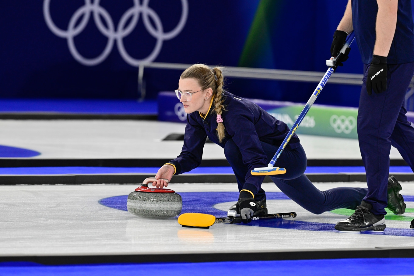 Isabella Wranå och curlingdamerna är vidare till EM-semifinal. Arkivbild. Foto: Jonas Ekströmer/TT