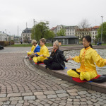 Här mediteras det vid Bältespännarparken. (Foto: Anders Eriksson/Epoch Times)