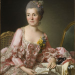 Konstnären Marie Suzanne Giroust (Roslins hustru), 1770. Roslins hustru dog ung, hon var också konstnär och arbetade i pastell. Tavlan är nyrenoverad för utställningen och i ett mycket bra skick. (Foto:Erik Cornelius/Nationalmuseum)