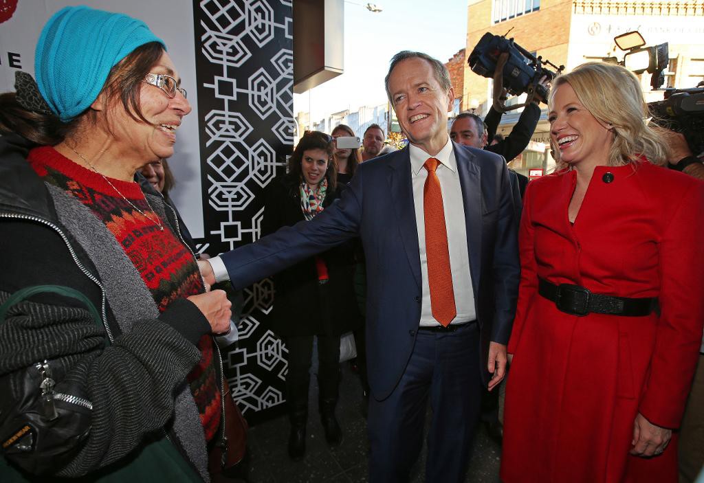 Oppositionsledaren Bill Shorten på valdagen i Sydney. (Foto: Rick Rycroft/AP/TT)