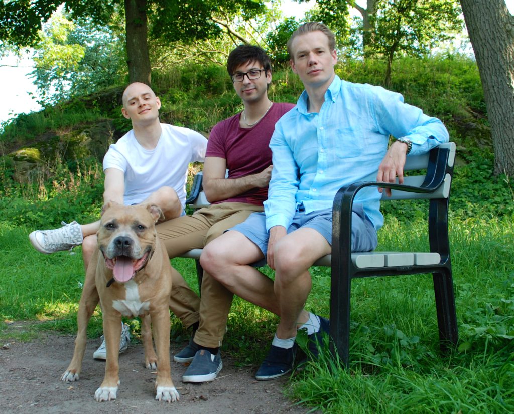 De fyra vännerna - Dante, Sebastian, Mikael och Daniel. (Foto: Danielle Schönborn)