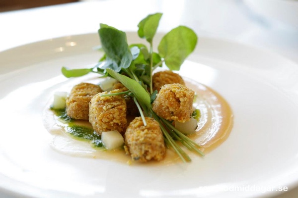 Dessa raw falaflar avnjöts av Mikael Boström när han besökte Matthew Kennel Culinary Academy i Kalifornien för fyra år sedan. Foto: Mikael Boström