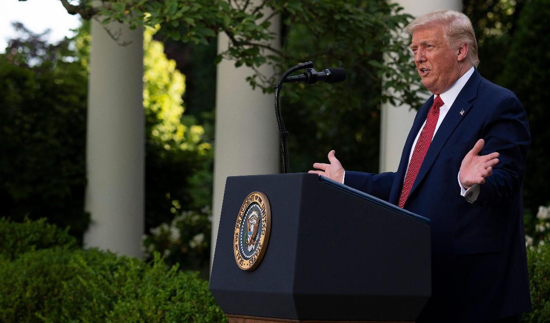 



USA:s president, Donald Trump, talar vid en presskonferens i Vita huset den 14 juli 2020. Foto: Jim Watson/AFP via Getty Images                                                                                                                                                                                