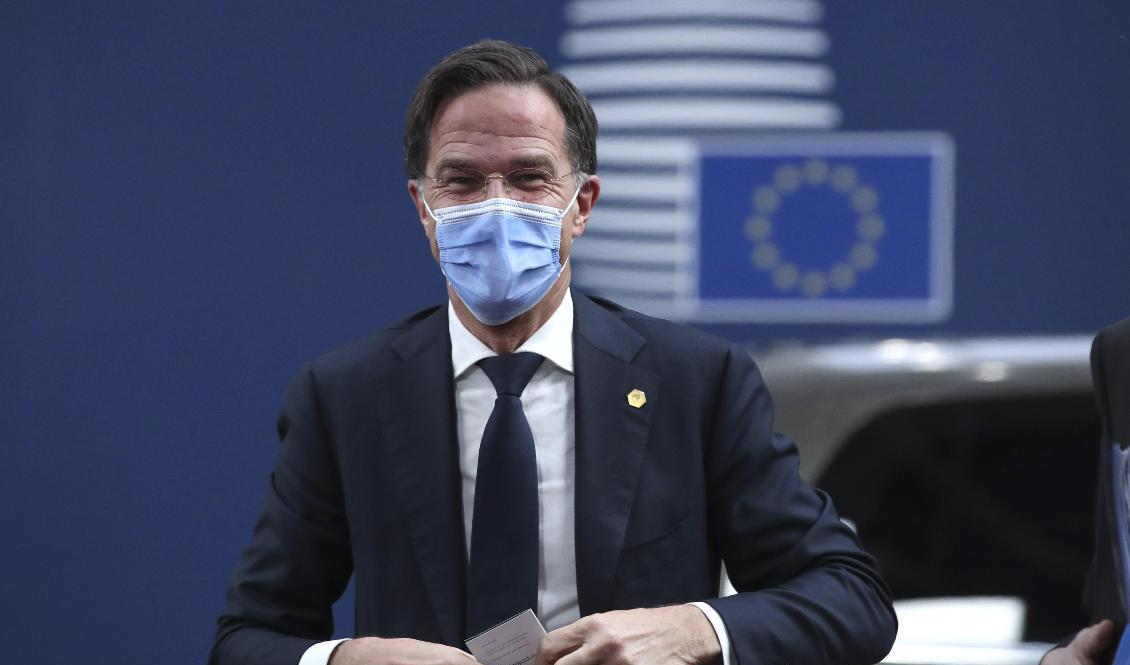 
Nederländernas premiärminister Mark Rutte höll ett tv-sänt tal under måndagskvällen. Arkivbild. Foto: Yves Herman/AP/TT                                            