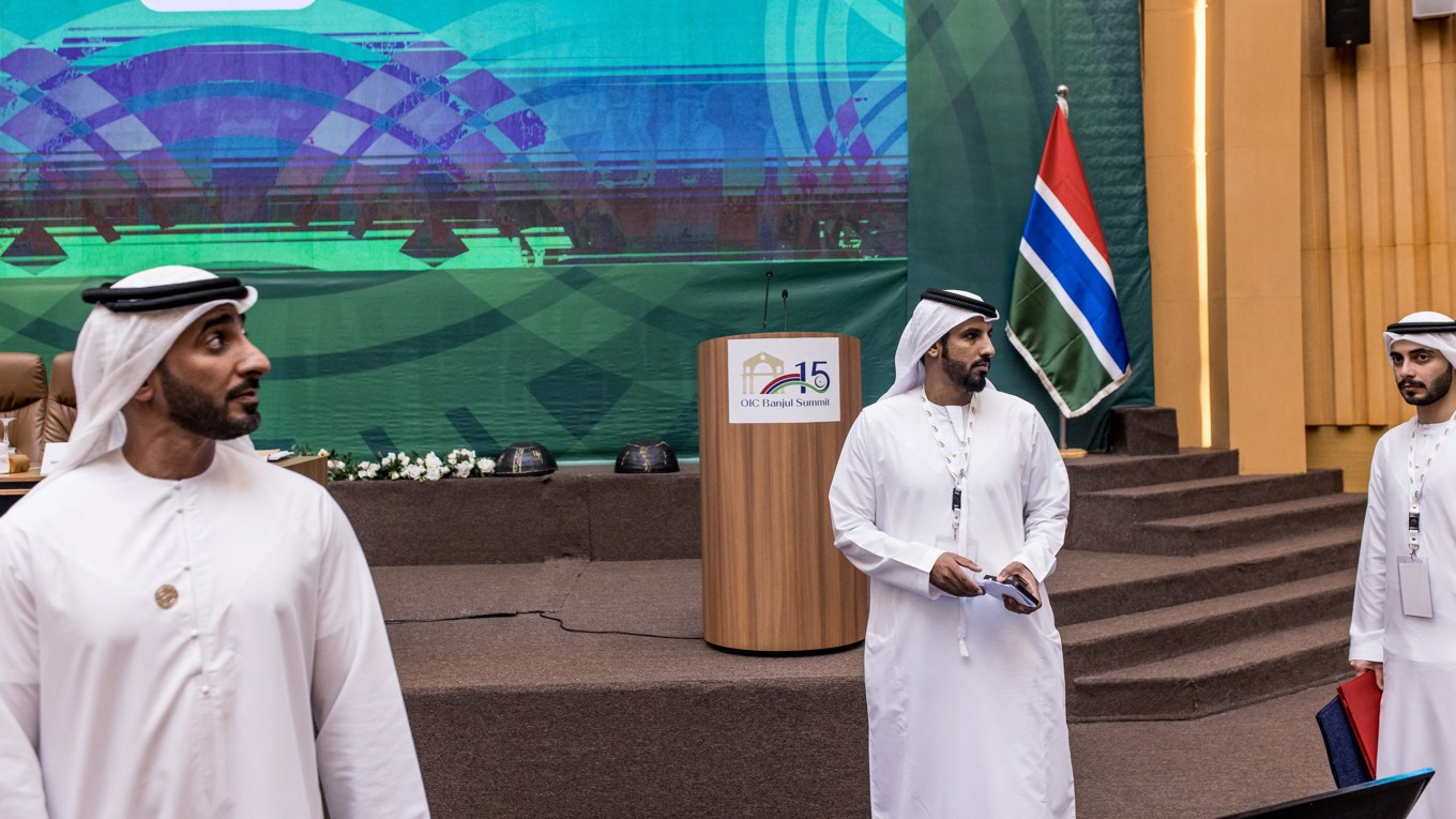 Delegater vid ett toppmöte för Organisation of Islamic Cooperation i Gambias huvudstad Banjul. Ett av OIC:s syften är att få FN att bli mer muslimskt. Foto: Muhamadou Bittaye/AFP via Getty Images