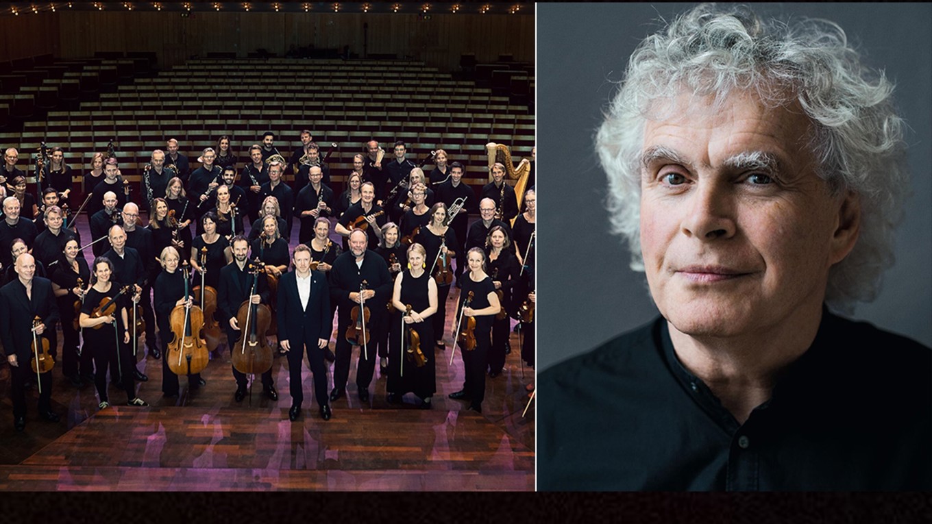 Sir Simon Rattle har varit chefdirigent för Berliner Philharmoniker i 16 år och ett antal år för London Symphony Orchestra. För närvarande är han chefdirigent för Bavarian Radio Symphony Orchestra. Nu gästar han Berwaldhallen. Foto: Andrew Staples/Oliver Helbig