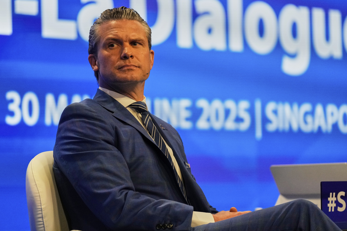 USA:s försvarsminister Pete Hegseth. Foto: Anupam Nath/AP/TT