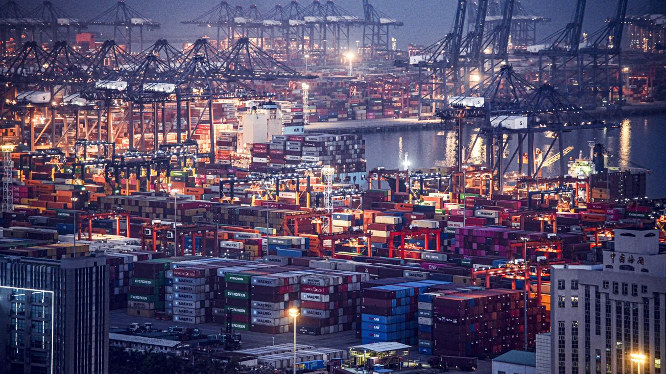 Hamnen Yantian i Shenzhen hanterar över en fjärdedel av allt fraktgods från Kina till USA. Foto: Jade Gao/AFP via Getty Images