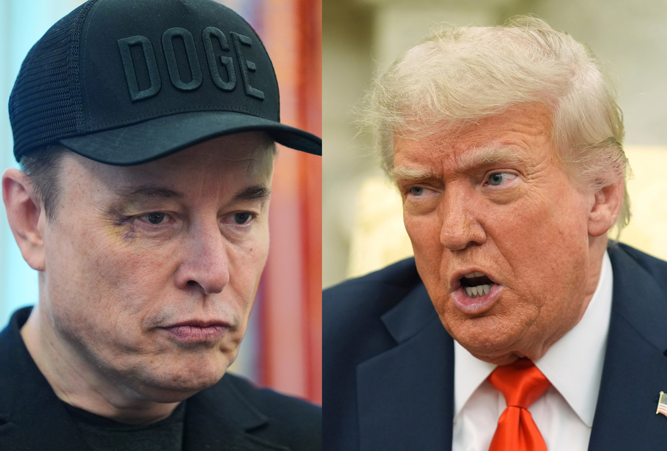 Elon Musk och Donald Trump, på väg att bli vänner igen? Arkivbild. Foto:  AP Photo/Evan Vucci