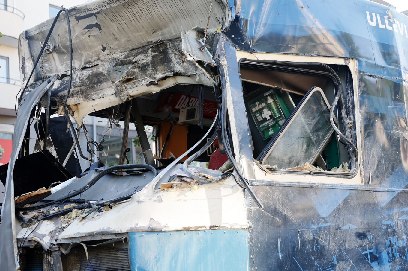 Åtta personer skadades när spårvagnen spårade ur i centrala Göteborg natten till midsommarafton. Foto: Adam Ihse/TT