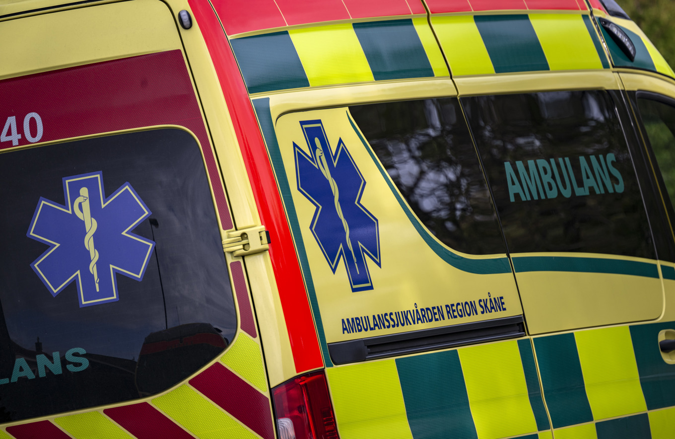Ambulans var snabbt på plats. Arkivbild. Foto: Johan Nilsson/TT